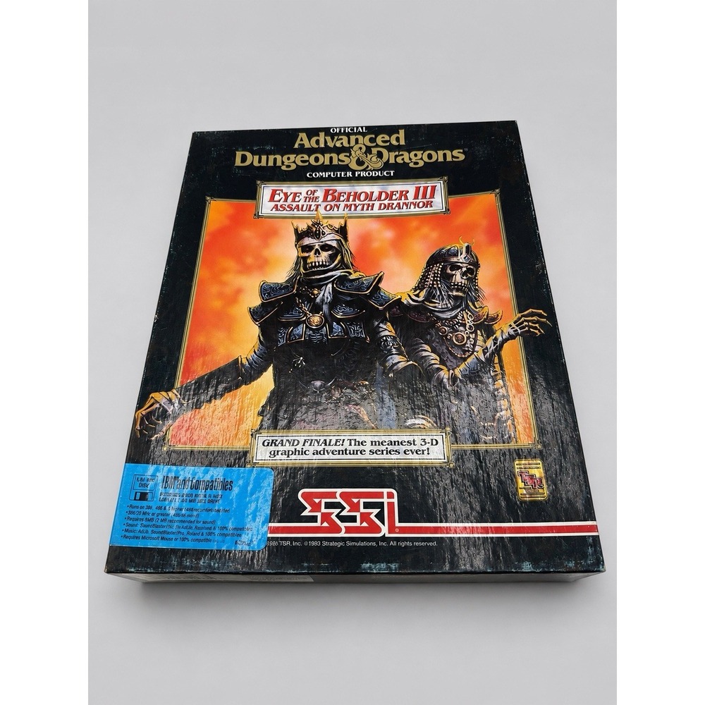 Eye Of The Beholder III Assault On Myth Drannor PC Big Box 3.5" Floppy CIB 1993